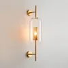 Retro Glazen Wandlampen Moderne Messing Hanglamp Home Decor Ligting Eetkamer Woonkamer Loft Armatuur Nachtkastje Wandkandelaar