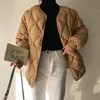 Женщины вниз по парке инопланетная котенок зимняя мода Outwear Offual Jackets Solid Tops Allmatch Простые свежие стильные теплые женщины покрывают густые 220929