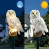 Decoraciones de jardín impermeable IP65 luces solares búho ardilla ornamento animal pájaro al aire libre LED camino césped patio lámparas decoración 220930