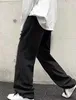 Jeans rectos negros de hombre de hombres Long longitud de largo privacidad segura