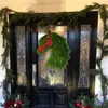 Dekoracyjne kwiaty wieńce koni sztuczne zielone liście girlandy świąteczne dekorację do drzwi frontowych festiwal mody