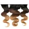 1B / 4/27 13x4 Chiusura frontale in pizzo Ombre Color Indian Body Wave Frontali per capelli umani per donna