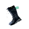 Botas Chelsea de Moda G da Moda G para Mulher 35-40 outono e inverno Novo Conto de couro preto Metal de bota de bota redondo de pé feminino bota de vestido