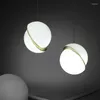 Pendant Lamps Moon Semi-spherical Acrylic Chandelier Clothing Store Bar Bedside Dining Room Bedroom Single Head Lighting