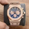 Watches for Mens Quartz WristWatches Stainless Steel Strap Rose Gold WristWatch Casual Fashion Designer Multifunction Watches 42mm Montre De Luxe Watch Box