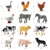 12pcs/set Realistic Animal Science Education Toys Figuras simuladas Figura de aves Fazenda Fazenda Modelos de pau de pato para crianças Presente 1114