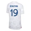 Maillots de Football 2022 World Cup Soccer Jersey French BENZEMA Football Shirts MBAPPE GRIEZMANN GUENDOUZI CLAUSS Kante Maillot Foot Kit Top Shirt MEN Kids Sets