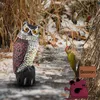 정원 장식 현실적인 새 새가 더 끔찍한 머리 회전 사운드 Mov Owl Prowler 미끼 보호 방충 해충 방제 허수아비 야드 220928