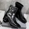 Boots de la cheville de créateurs d'hiver Bottises en cuir femme Fashion Luxury Talon Boot Channel Femme DFGCV