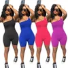 Hollow Cut Jumpsuits Sexy Een Schouder Korte Broek Elegante Bodysuit Casual Rompertjes Nachtclubkleding