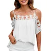 Women's Blouses Fashion Off Shoulder Shirt Women 2022 Summer Top Halter Lace Blouse Female Casual Shirts Loose Camisetas Verano Blusa