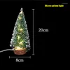 Decorações de Natal árvores LED Mini Árvore Artificial 4sizes Festival Miniature Snow Frost Xmas Ornamentos Ano