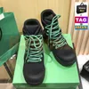 Designer Ankle Boots Men Women Flatform Lace Up Half Booties Puddle Bomber 6cm Fashion Booted Deep Blue Black String Egg York Grass Green mens womens shoes