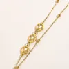 Design de luxo colar 18k banhado a ouro aço inoxidável cisne gargantilha corrente carta pingente moda feminina acessórios de jóias de casamento