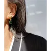 Stud oorbellen luipaardhoofd vrouwelijk smaragd zirkoon hanger dier