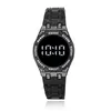 Montres-bracelets Mode 2022 Femmes Led Montres En Acier Inoxydable Blanc Nombre Numérique Montre-Bracelet Relogio Smart Zegarek Damski Para Mujer