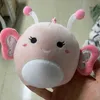 Squishy 10cm Plush Toy Pillow Keychain Cartoon Stuffed Animals Rabbit Crab Bee Fjäril