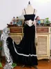 Bühnenkleidung Mädchen Kleid Kostüm Spanischer Flamenco Samt Foxtrott Tanz Damen BU20