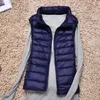 Piumino da donna Parka Piumino ultraleggero slim da donna Colletto invernale alla coreana Giacca sottile Gilet imbottito antivento senza maniche Gilet in piumino d'anatra portatile 220929