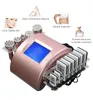 Ultrassônica Cavitação RF Vacuum Butting Máquina de emagrecimento do corpo rosa 6 em 1 40k Diodo portátil Lipo laser a laser de gordura escultura de sistemas de radiofrequência