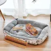 kennels pens Pet Dog Bed Puppy Cushion Kennel For Cat Plus Size Soft Nest Baskets Small Large Sofa Animals Pad 220929