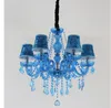 Candeliers Ly Ly Modern Blue K9 Crystal Candelier Luster Opcional Lustres de Cristal AC D Free Ship