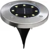 4st Solenergi Ground Light Waterproof Garden Path Bay Deck Lights med 8LED LAMP för Home Yard Drive Bawn Road