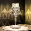 Tischlampen Kristall Diamant Schreibtisch Lampe USB -Ladung Nacht Nacht Schlafzimmer Atmosphäre dekorativ für