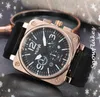 Sub Dials Working Men Big Square Spectatch Watch Quartz Автоматическое движение резиновое ремень часы сапфировые стеклянные супер президент. Любимый рождественский подарок