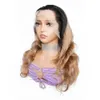 Ombre Honey Blonde Lace Front Wigs Body Wave 13x4 Lace Frontal Human Hair Wigs Indian Remy 4x4 Closure Wig 2 Tone Color 150%