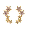 Stud Earrings HECHENG Exquisite Stackable Star For Women Zircon Ear Earring Jewelry Valentine's Day Gift Wholesale