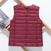 Womens Down Parkas Womens Warm Vest Spring Lightweight Padded Jackets Ultralight Winter Light Quiltade Coats Puffer Woman Down Coat Lady Duck 220929