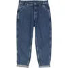 Erkek Kotu Sonbahar Gevşek Konik 100 Pamuk Anklelength Jeans Erkekler Sıradan Artı Beden Sokak Giyim Denim Pantolon 220929