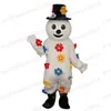 Costume della mascotte del pupazzo di neve del fiore di Halloween Tema animale Carnevale Vestito operato per uomo Donna Unisex Adulti Vestito da festa di compleanno di Natale