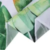 Cortinas de chuveiro Plantas tropicais de banho de folhas verdes Impressão Cortina de água à prova d'água com ganchos para decoração da casa do banheiro