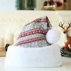 Chapeau de noël en laine tricotée épaisse, en peluche, pour adulte, décorations de noël, vente en gros, nouvelle collection