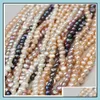 Pietre preziose sciolte Perla barocca naturale Perla Gioielli fai da te Luce su due lati Mix di colori 40Cm 4-9Mm Perline sciolte Regalo di Natale Consegna a goccia Dh3Ow