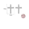 Personlig Cross S925 Silver Stud örhängen Kvinnor Små utsökt Micro Set Zirkonörhängen smycken Tillbehör