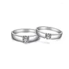 Cluster Ringe Sterling Silber Ring mit acht Pfeilen und Sternen eingelegt Zirkon Männer Frauen Einfacher High-End-Schmuck Hochzeit Verlobung