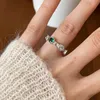 Красочные CZ Циркон Love Ring S Sterling Sier открывающиеся регулируемые кольца для женщин подарки на свадьбу