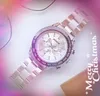 Шесть Stiches Quartz Mens Time Time Time Watches Spectwatch 42 -мм мелкие ремни из нержавеющей стали Швейцария Спортивные гонки Президент щедрые наручные часы Montre de Luxe