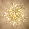 Pendant Lamps LED Crystal Chandeliers Luxury Branches Nordic Lighting Art Deco Villa Lustre Lamp For Living Room El Hall Restaurant