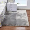 Carpets 1pc Artificial Wool Carpet Rectangle/Square Garnish Faux Mat Seat Pad Plain Skin Fur Fluffy Area Rugs Washable Home Textil