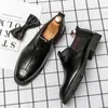 Fashion Men 01628 Loafers Shoes Personality PU Sewing Thread Ing Round Head Classic One Pedal Business Casual Wedding Nightclub All-Match Ad304