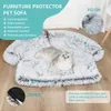 Canelas Canetas Cama de cachorro Calmante Móveis Couch Protector Plexh Sofá com capa lavável Removável Caso de tapete de sono para cães gatos 220929