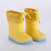 Laarzen ulnn Jongens meisjes babyrubber zachte pvc sneeuw zomer herfst kinderen regen warm pluche waterdichte kinderschoenen T220928