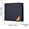 Wallets 2022 Men's Short Wallet Cross Pattern Tri-fold Zipper Coin Purse Multi-card Driver's License Card Bag Open PU Leather Wallet Men L220929