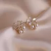 Stud -oorbellen 925 Sterling Silver Flowers Women Simple Fashion Wedding Sieraden Accessoires Small Leuk banket