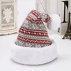 Le nuove lane lavorate a maglia hanno ispessito le decorazioni adulte di Natale del cappello della Santa del cappello di Natale della peluche Commercio all'ingrosso