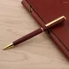 Chouxiongluwei Red Wood Ballpoint Pen Little Xihua Golden Trim Prezent Student Student Office School Supplies